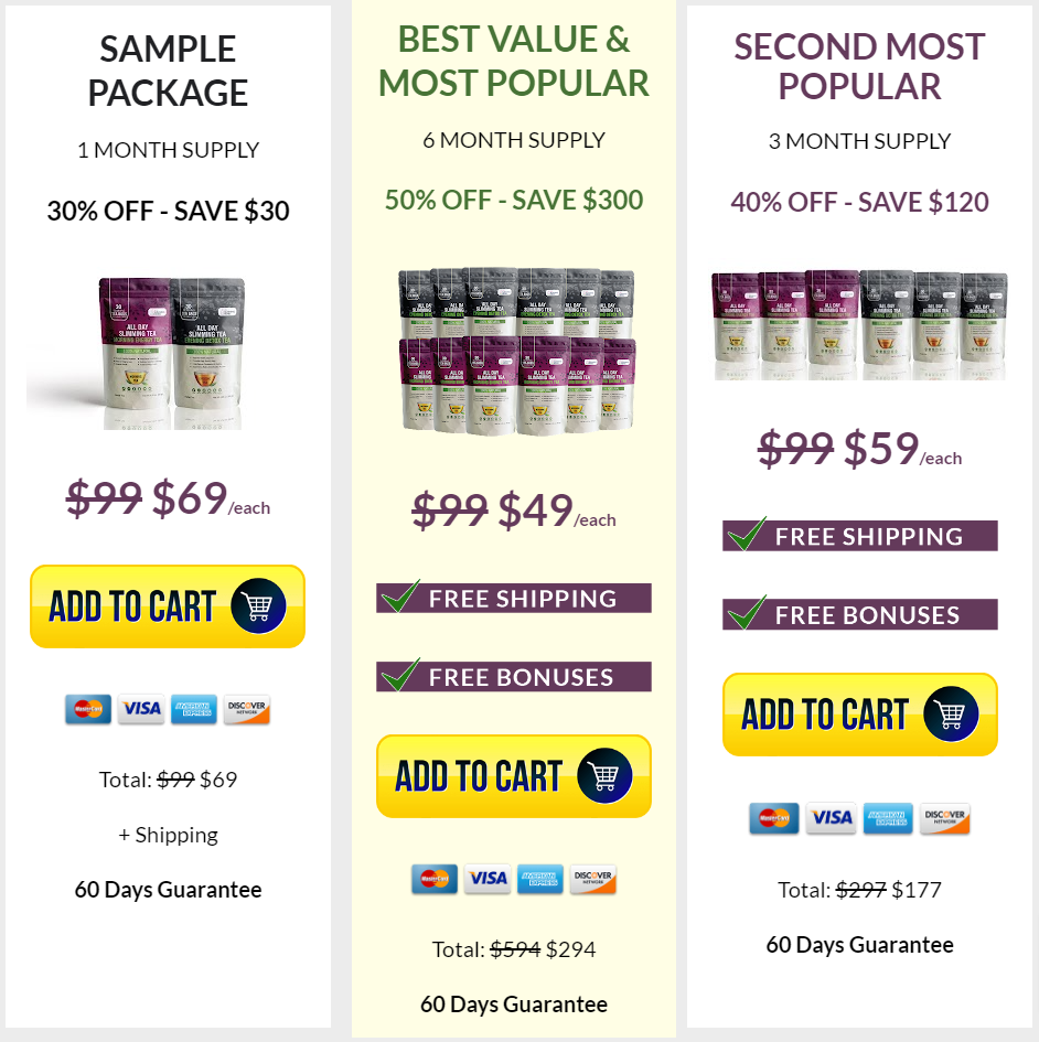 all day slimming tea pricing