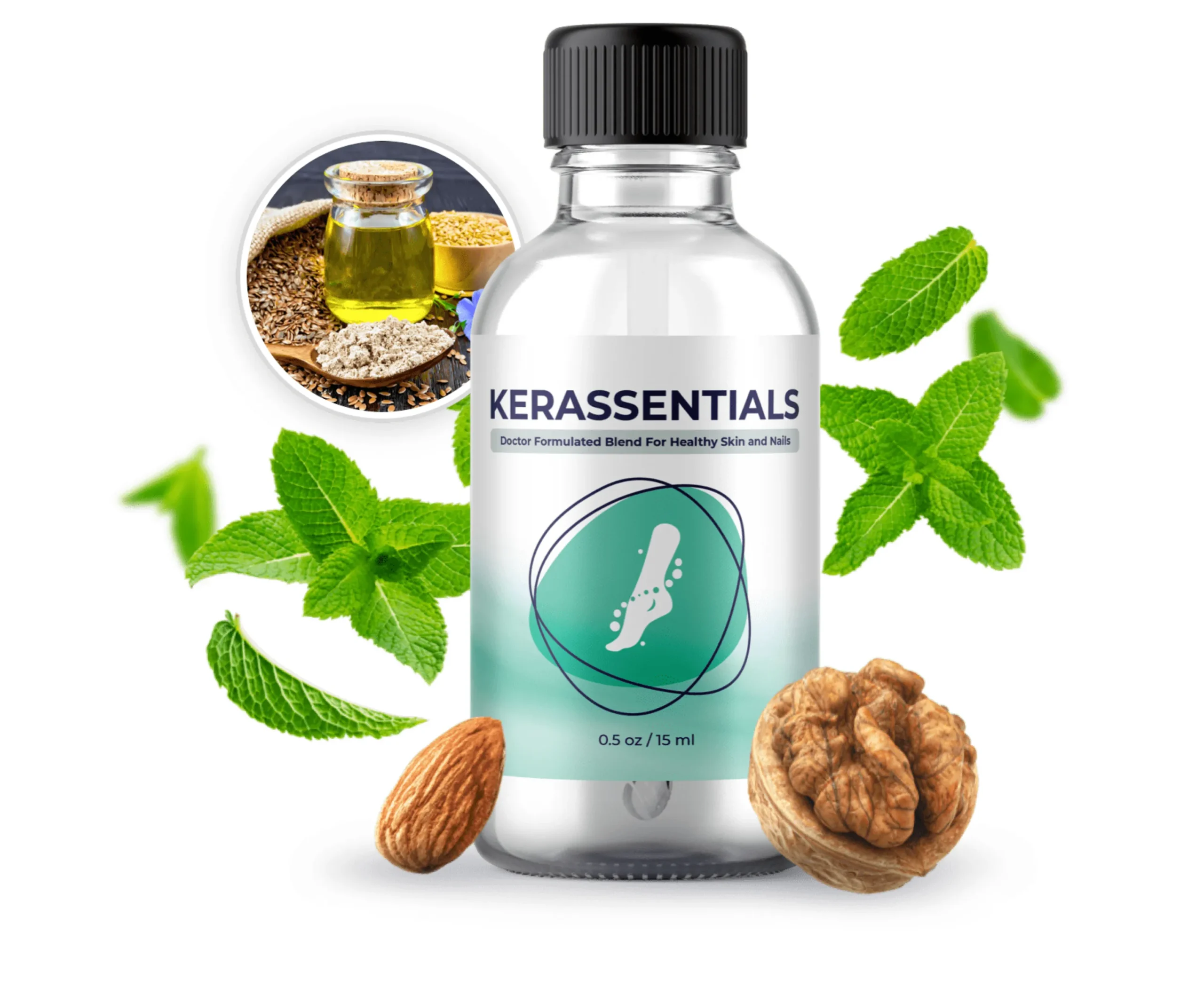 Kerassentials bottle for nail and skin support