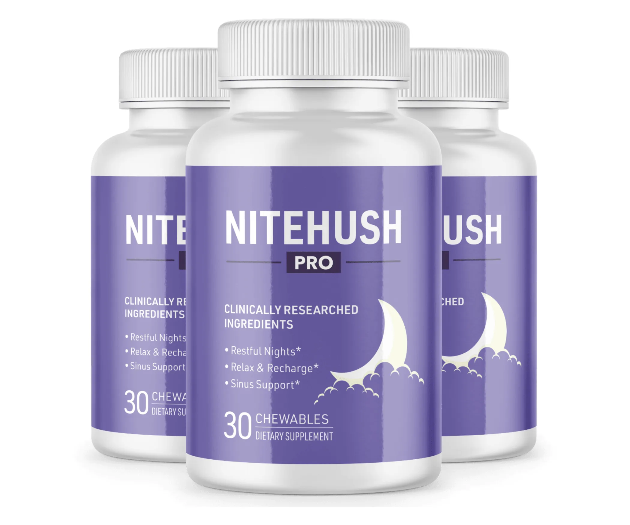 NiteHush Pro chewable sleep and respiratory support supplement bottle