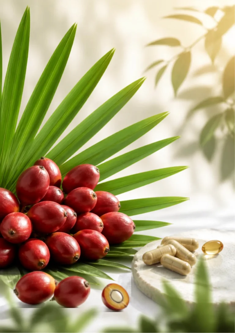 Saw palmetto berries benefits and extract used in herbal supplements
