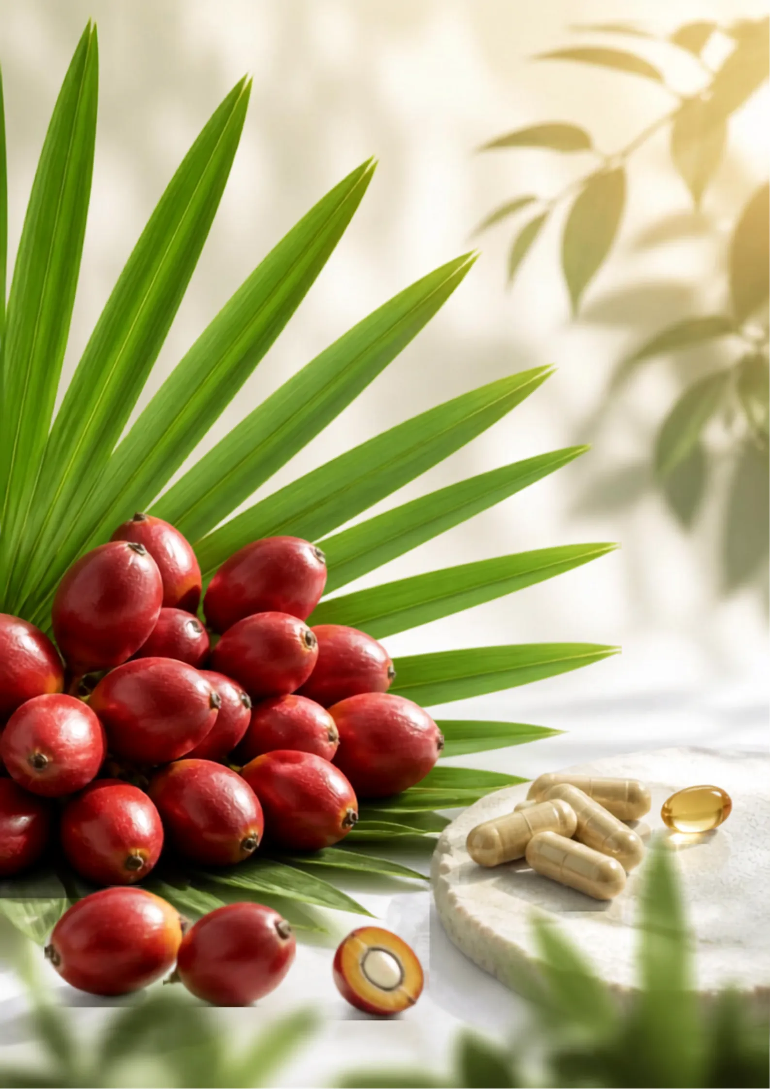 Saw palmetto berries benefits and extract used in herbal supplements